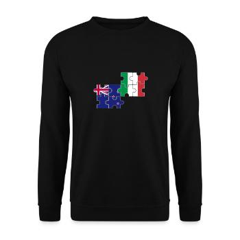 New Zealand Italy Flag New Zealand - Unisex Sweatshirt - black - Front - Alina (178cm) & Michal (187cm)