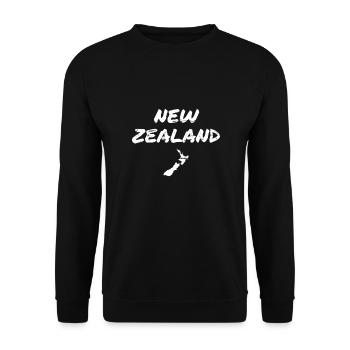 Carte vintage Nouvelle-Zélande Nouvelle-Zélande - Sweat-shirt Unisexe - noir - Devant - Alina (178cm) & Michal (187cm)