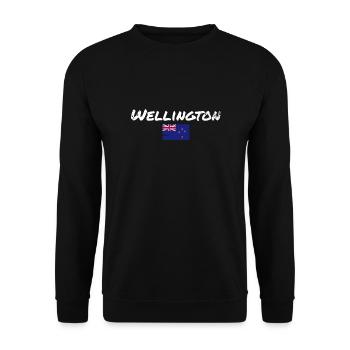 Wellington Vintage drapeau néo-zélandais - Sweat-shirt Unisexe - noir - Devant - Alina (178cm) & Michal (187cm)