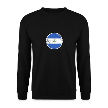 Nicaragua Vintage Flag Nicaraguan - Unisex Sweatshirt - black - Front - Alina (178cm) & Michal (187cm)