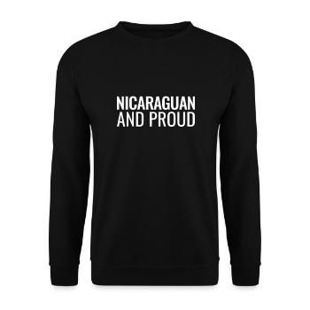 Nicaraguan And Proud Nicaragua Nicaraguanische - Unisex Sweatshirt - black - Front - Alina (178cm) & Michal (187cm)