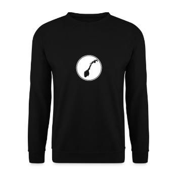 Norway Map Norwegian Norwegians - Unisex Sweatshirt - black - Front - Alina (178cm) & Michal (187cm)