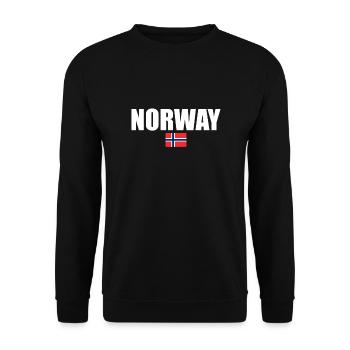 Norvège Norvège Drapeau norvégien Norvégien - Sweat-shirt Unisexe - noir - Devant - Alina (178cm) & Michal (187cm)