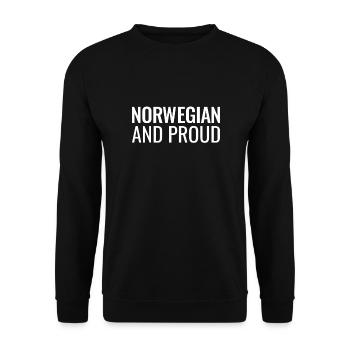 Norvégien et fière Norvège - Sweat-shirt Unisexe - noir - Devant - Alina (178cm) & Michal (187cm)