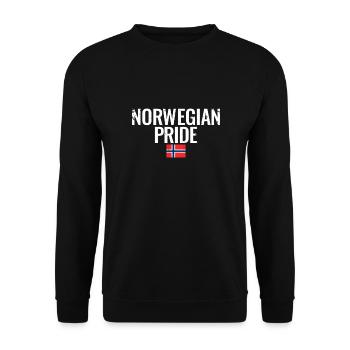 Norwegian Pride Vintage Norvège Drapeau norvégien - Sweat-shirt Unisexe - noir - Devant - Alina (178cm) & Michal (187cm)