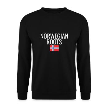 Racines norvégiennes Norvège Drapeau norvégien - Sweat-shirt Unisexe - noir - Devant - Alina (178cm) & Michal (187cm)