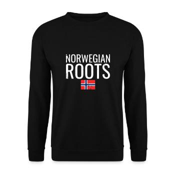 Racines norvégiennes Vintage Norvège Drapeau norvégien - Sweat-shirt Unisexe - noir - Devant - Alina (178cm) & Michal (187cm)