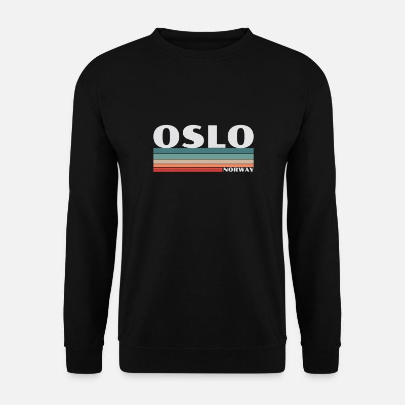 Oslo Norway Retro Norwegen Norwegisch Norweger - Unisex Pullover - Schwarz