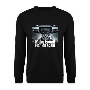 Orwell Überwachung - Unisex Pullover - Schwarz - Vorne - Alina (178cm) & Michal (187cm)
