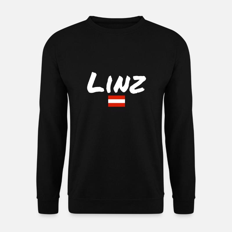 Linz, Austria, Flag, Austria, Austria - Unisex Sweatshirt - black