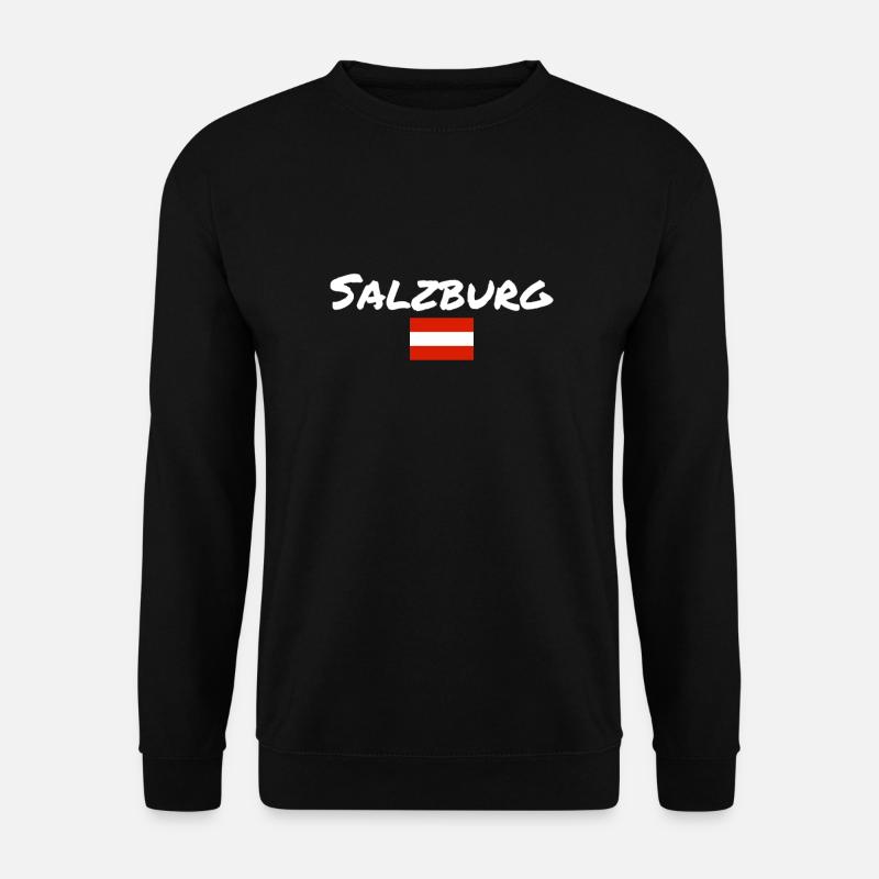 Salzburg, Austria, Austrian Flag - Unisex Sweatshirt - black
