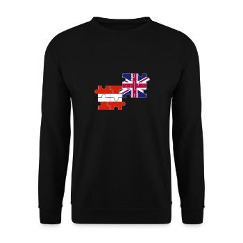 Autriche Royaume-Uni Drapeau Autrichiens britanniques - Sweat-shirt Unisexe - noir - Devant - Alina (178cm) & Michal (187cm)