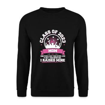 Graduation Gift Proud Mom Of A Class Of 2023 - Unisex Sweatshirt - black - Front - Alina (178cm) & Michal (187cm)