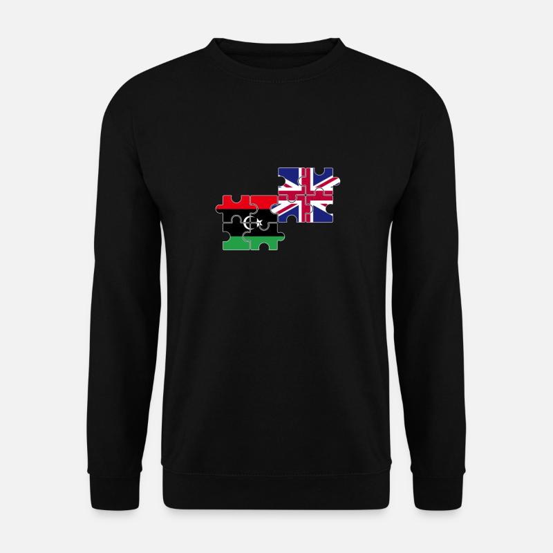 Libye Royaume-Uni Drapeau britannique libyen - Sweat-shirt Unisexe - noir