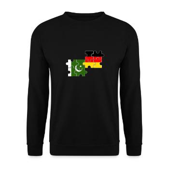 Pakistan Germany Flag German Pakistani - Unisex Sweatshirt - black - Front - Alina (178cm) & Michal (187cm)