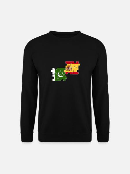 Pakistan Spain Flag Spanish Pakistani - Unisex Sweatshirt - black