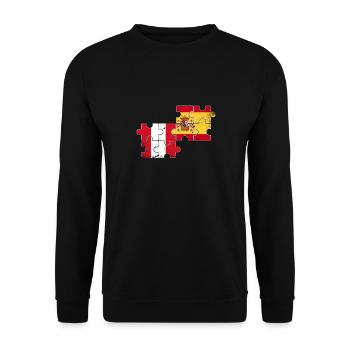 Pérou Espagne Vintage drapeau espagnol péruvien - Sweat-shirt Unisexe - noir - Devant - Alina (178cm) & Michal (187cm)