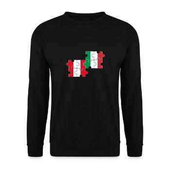 Pérou Italie Drapeau Italiens Péruviens - Sweat-shirt Unisexe - noir - Devant - Alina (178cm) & Michal (187cm)