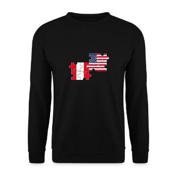 Peru USA Flag American Peruvian - Unisex Sweatshirt - black - Front - Alina (178cm) & Michal (187cm)