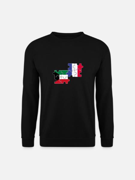 Kuwait France Flag French Kuwaiti - Unisex Sweatshirt - black