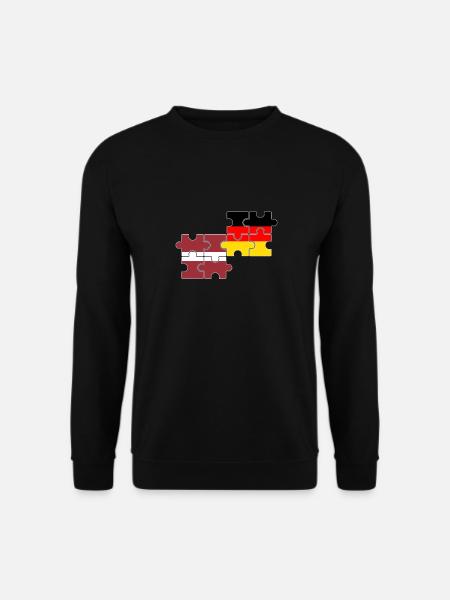 Lettland Deutschland Flagge Deutsch Lette - Unisex Pullover - Schwarz