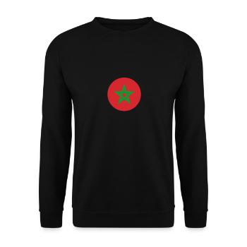 Maroc Drapeau Marocain Marocain - Sweat-shirt Unisexe - noir - Devant - Alina (178cm) & Michal (187cm)