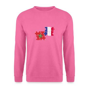 Maroc France Vintage Drapeau Marocain - Sweat-shirt Unisexe - rose - Devant
