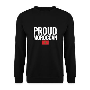 Fier marocain Vintage Maroc drapeau marocain - Sweat-shirt Unisexe - noir - Devant - Alina (178cm) & Michal (187cm)