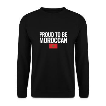 Fier D’être Marocain Drapeau Marocain Marocain - Sweat-shirt Unisexe - noir - Devant - Alina (178cm) & Michal (187cm)