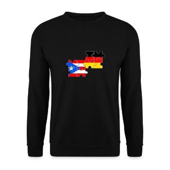 Puerto Rico Germany Flag Puerto Rican - Unisex Sweatshirt - black - Front - Alina (178cm) & Michal (187cm)