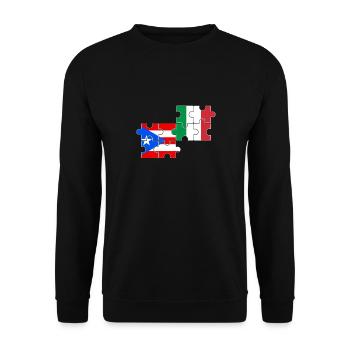 Puerto Rico Italy Flag Puerto Rican - Unisex Sweatshirt - black - Front - Alina (178cm) & Michal (187cm)