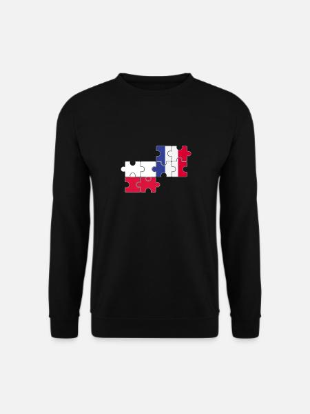 Polska Francja Flaga Francusko-Polska - Bluza unisex - czarny