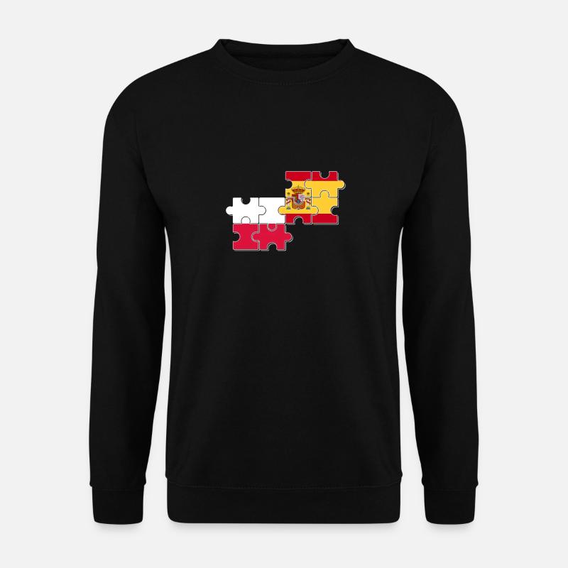 Pologne Espagne Drapeau Espagnol Polonais - Sweat-shirt Unisexe - noir