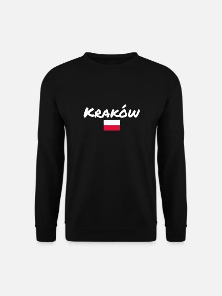 Krakow Poland Polish Flag Pole - Unisex Sweatshirt - black