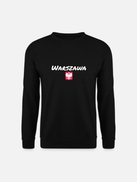 Warszawa Poland Polish Flag Pole - Unisex Sweatshirt - black
