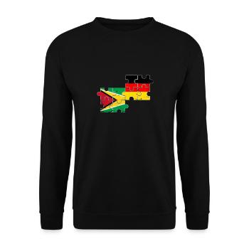 Guyane Allemagne Vintage drapeau allemand guyanais - Sweat-shirt Unisexe - noir - Devant - Alina (178cm) & Michal (187cm)