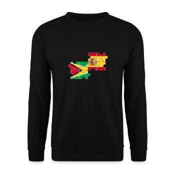 Drapeau de la Guyane, Espagne, Guyanais - Sweat-shirt Unisexe - noir - Devant - Alina (178cm) & Michal (187cm)
