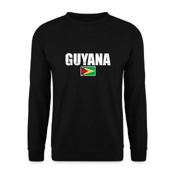 Guyane Vintage Guyanais drapeau guyanais - Sweat-shirt Unisexe - noir - Devant - Alina (178cm) & Michal (187cm)