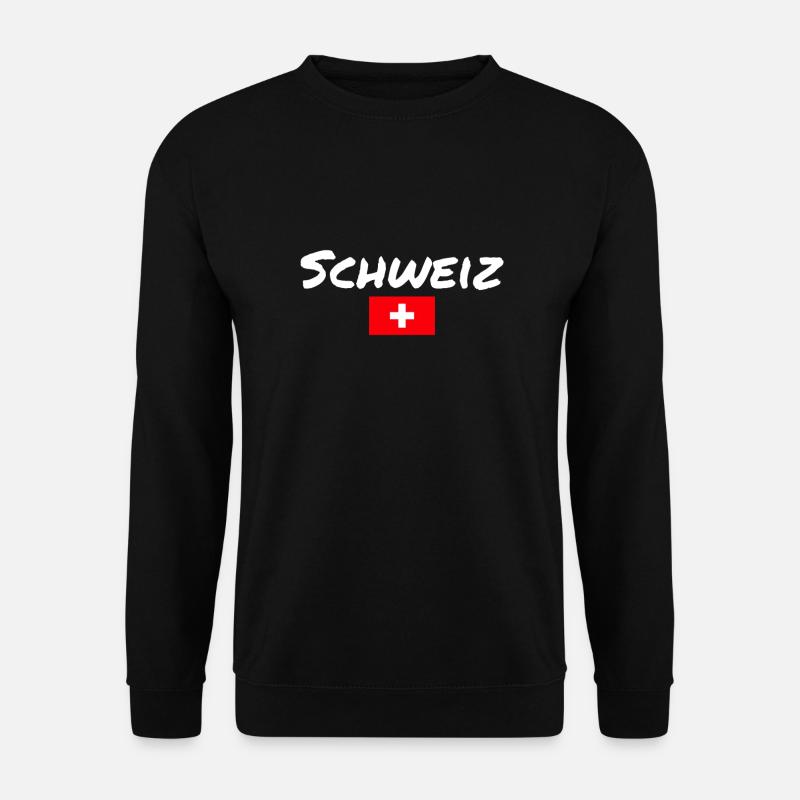 Schweiz Schweizerische Flagge Schweizer - Unisex Pullover - Schwarz