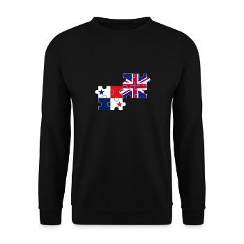 Panama Royaume-Uni Drapeau britannique panaméen - Sweat-shirt Unisexe - noir - Devant - Alina (178cm) & Michal (187cm)