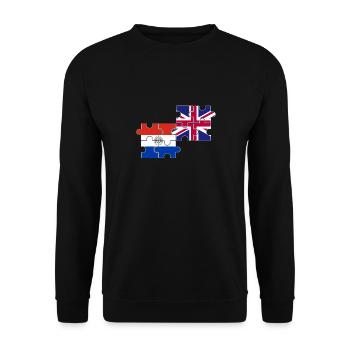 Paraguay Drapeau du Royaume-Uni Paraguayen britannique - Sweat-shirt Unisexe - noir - Devant - Alina (178cm) & Michal (187cm)