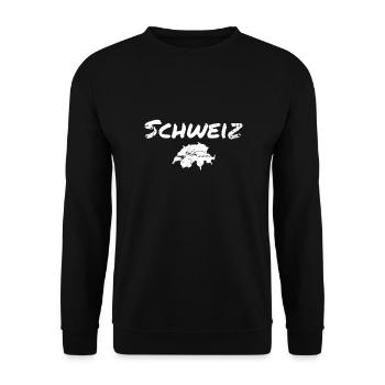 Carte Vintage Suisse Suisse Suisse - Sweat-shirt Unisexe - noir - Devant - Alina (178cm) & Michal (187cm)