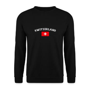 Suisse Suisse Drapeau suisse Suisse - Sweat-shirt Unisexe - noir - Devant - Alina (178cm) & Michal (187cm)