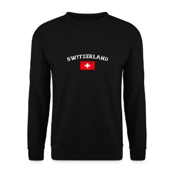 Suisse Vintage Suisse Drapeau Suisse - Sweat-shirt Unisexe - noir - Devant - Alina (178cm) & Michal (187cm)