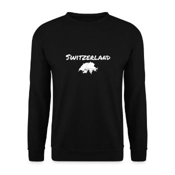 Suisse Suisse Carte Vintage Suisse - Sweat-shirt Unisexe - noir - Devant - Alina (178cm) & Michal (187cm)