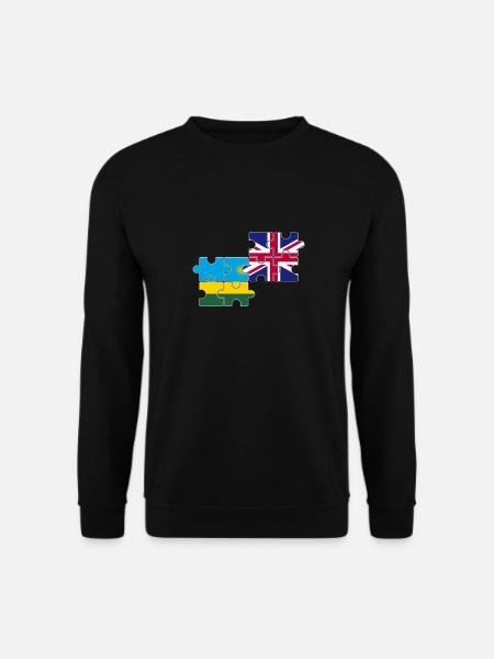 Rwanda UK Flag British Rwandan - Unisex Sweatshirt - black
