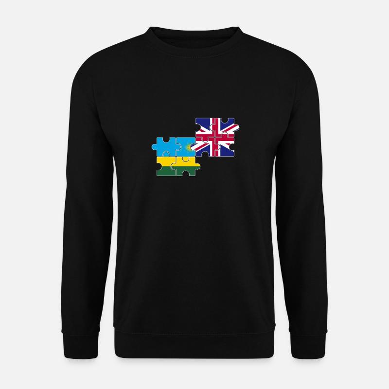 Rwanda Royaume-Uni Drapeau britannique Rwandais - Sweat-shirt Unisexe - noir