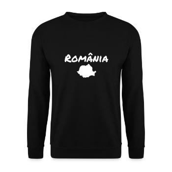 România Romania Romanian Map Romanian - Unisex Sweatshirt - black - Front - Alina (178cm) & Michal (187cm)