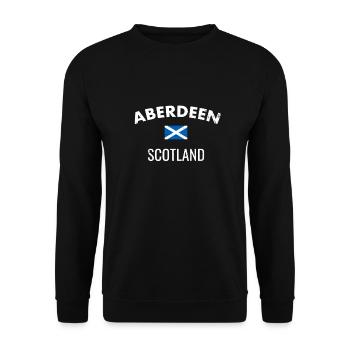 Aberdeen Scotland Schottland Schottische Schotte - Unisex Pullover - Schwarz - Vorne - Alina (178cm) & Michal (187cm)