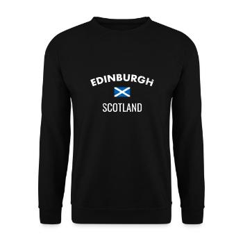 Edinburgh Scotland Schottland Schottische Schotte - Unisex Pullover - Schwarz - Vorne - Alina (178cm) & Michal (187cm)